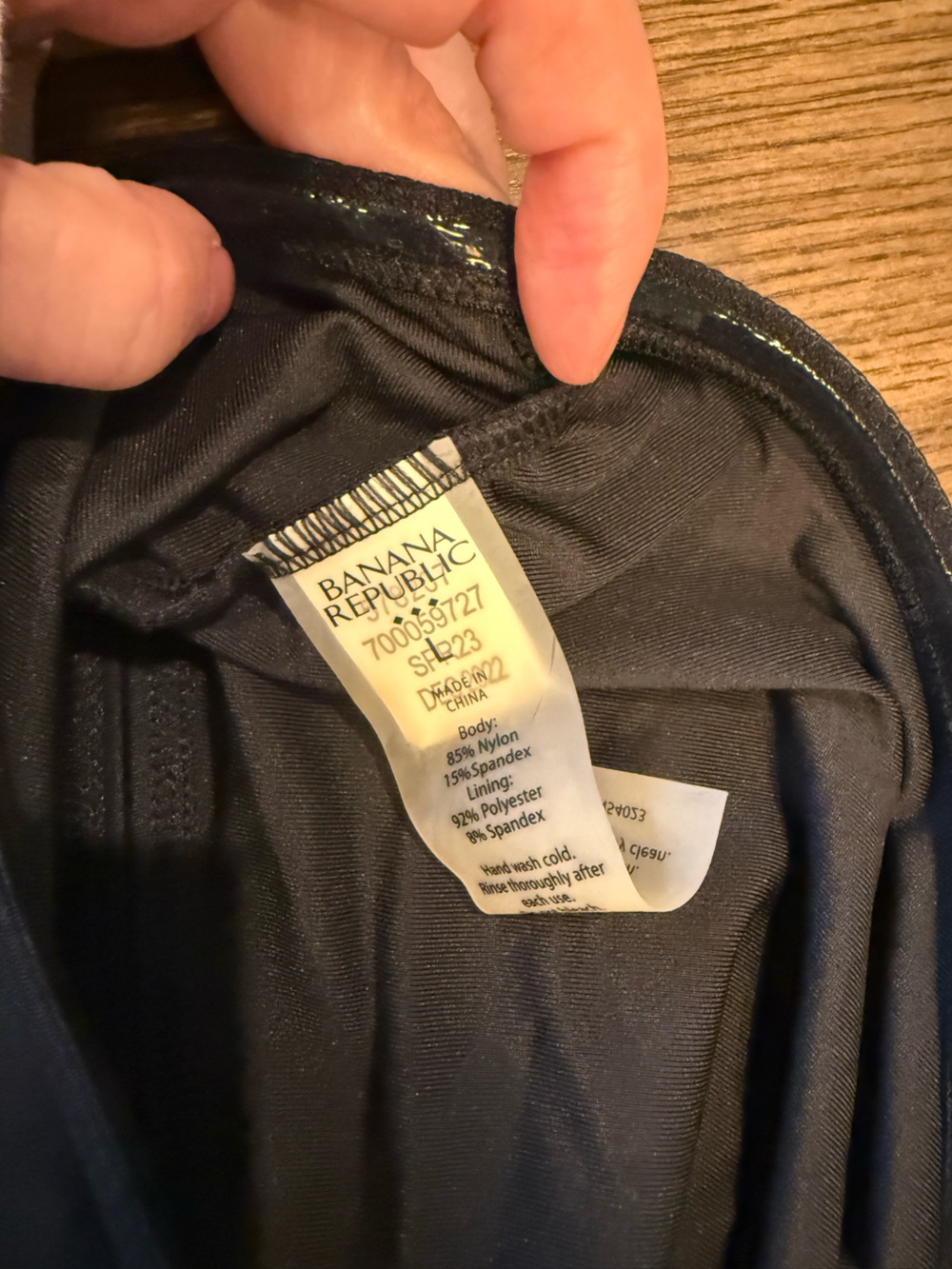 Banana Republic Black One-Piece Swimsuit Size L - Picture 3 of 3